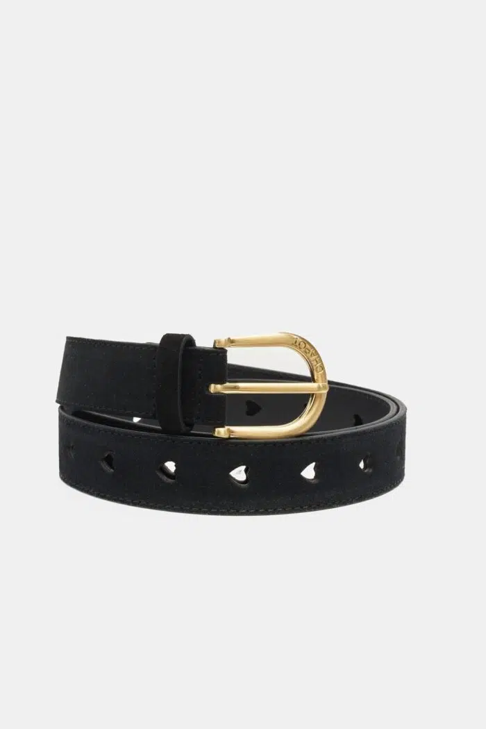 Cut It Out Heart Belt Suede/Leather