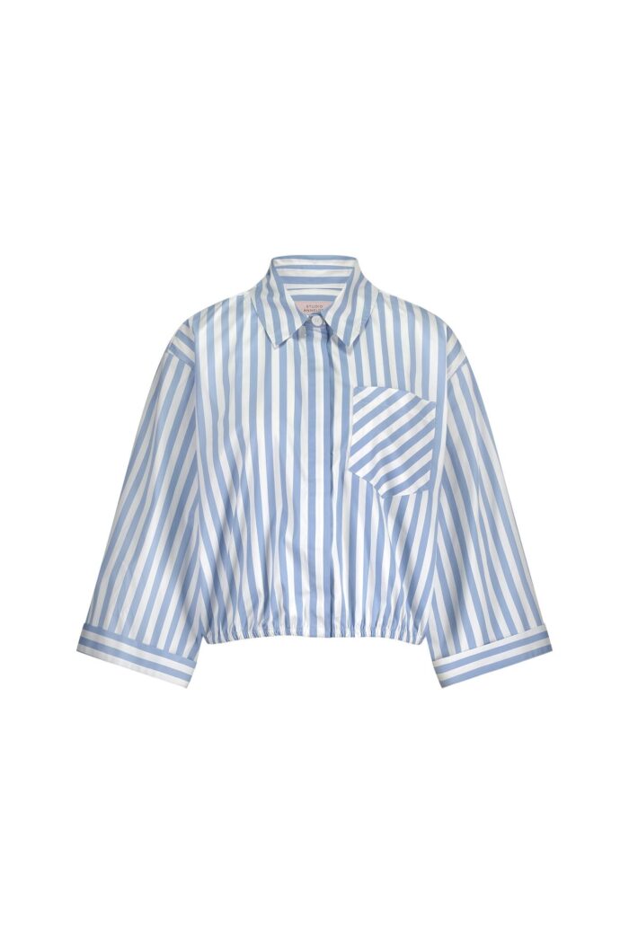 Noleste poplin stripe blouse