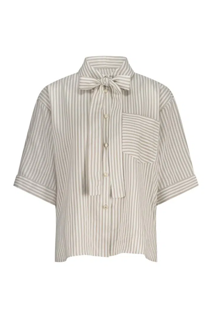 Carmen stripe blouse