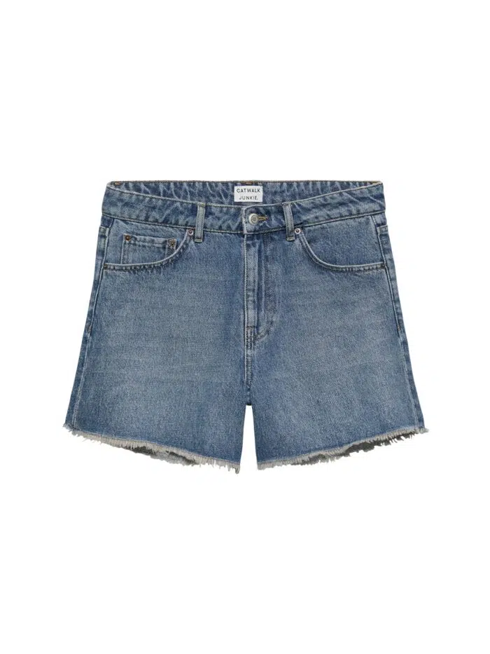 Loose fit denim shorts