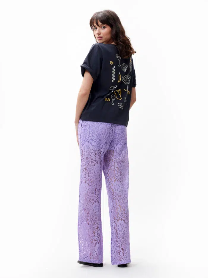 Graphic roll up sleeve Tshirt - Afbeelding 4