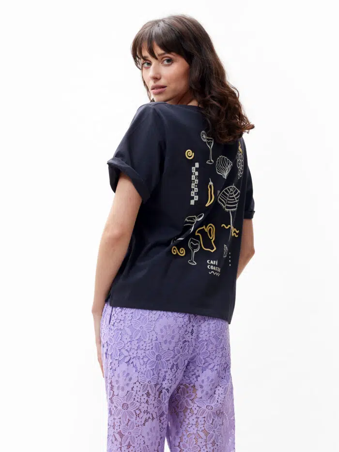 Graphic roll up sleeve Tshirt - Afbeelding 6