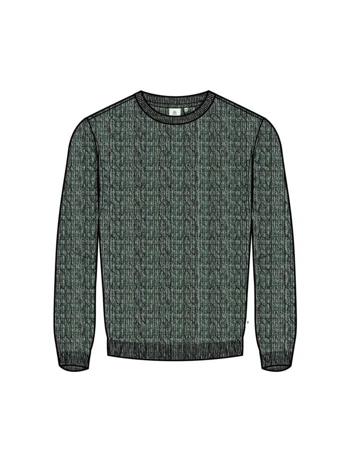 KIARA CABLE KNIT CREWNECK