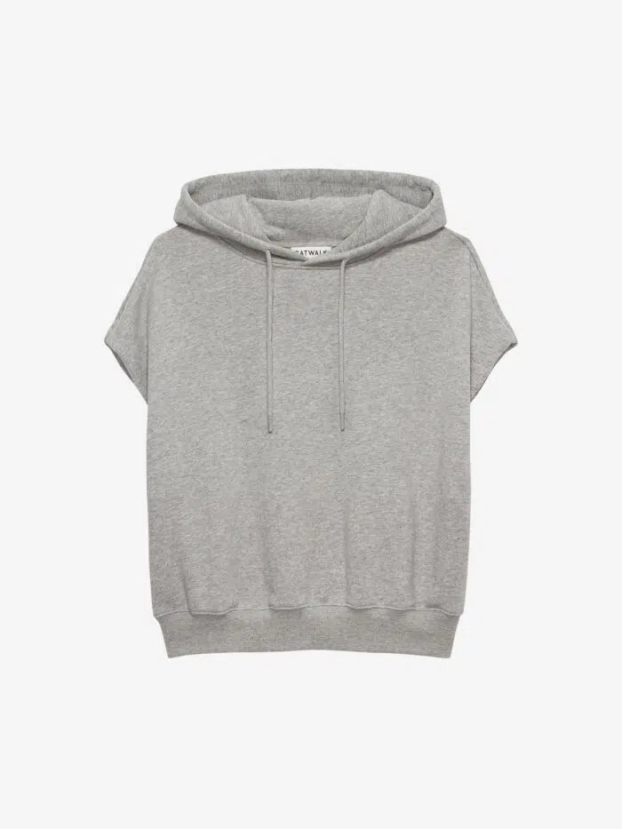 Sleeveless sweater with hoodie