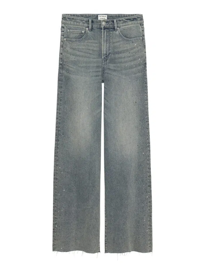 Loose fit jeans with strass