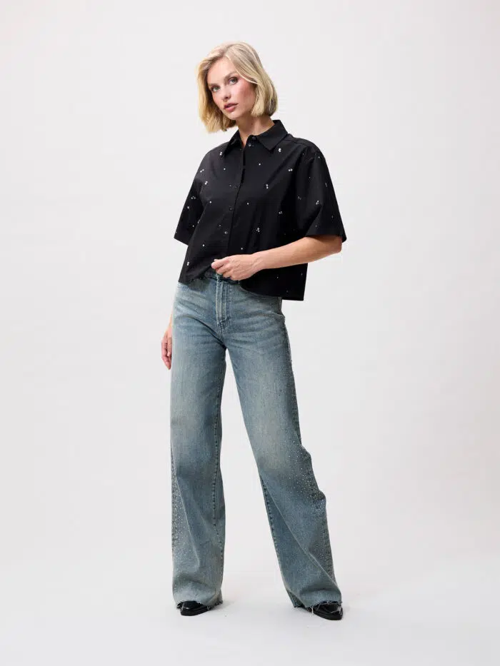 Loose fit jeans with strass - Afbeelding 4