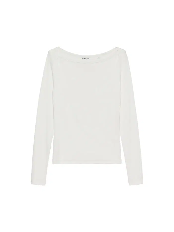Boatneck rib long sleeve